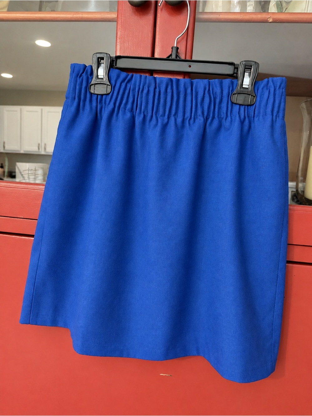 J. Crew Royal Blue Elastic-Waist Mini Skirt